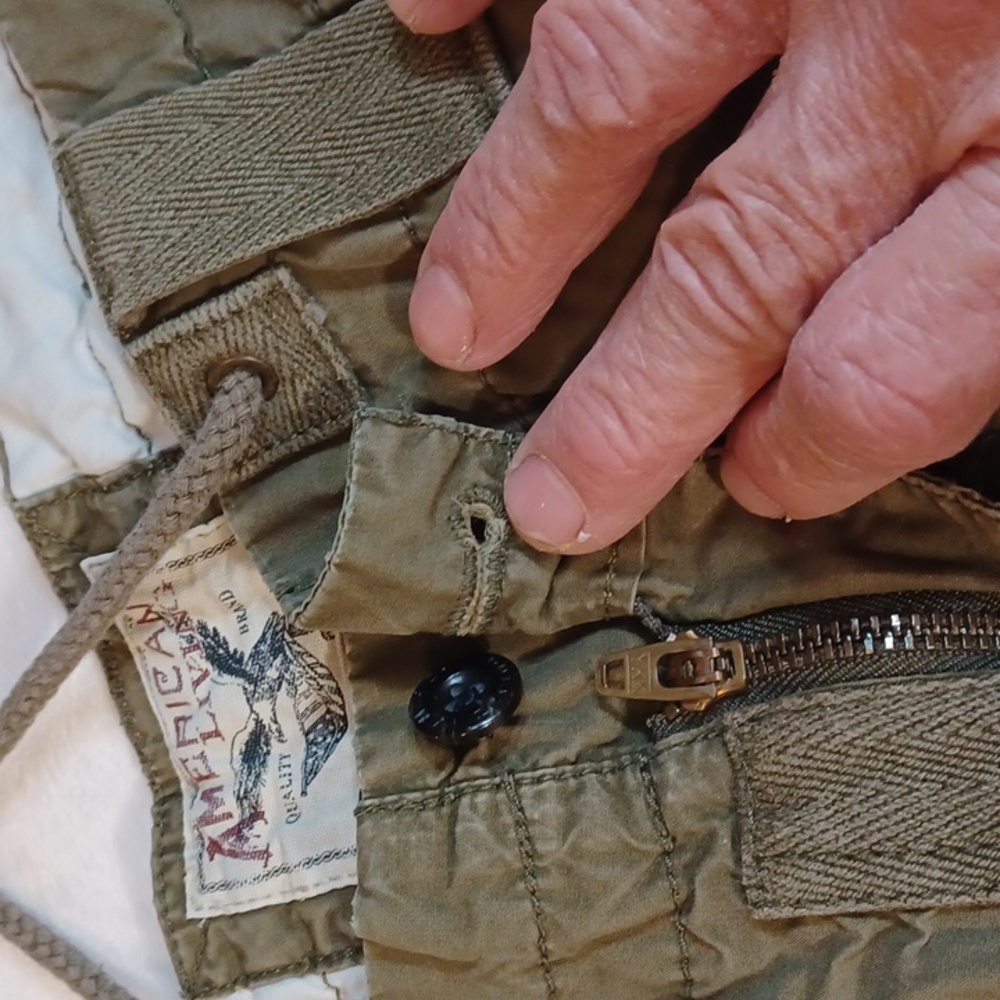 american living mens cargo shorts olive military patchstreetwear  cotton size 32 - Picture 12 of 12